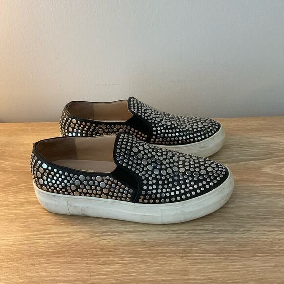 Vince Camuto‎ Kindra Studded Slip On Leather Shoes - Picture 4 of 10